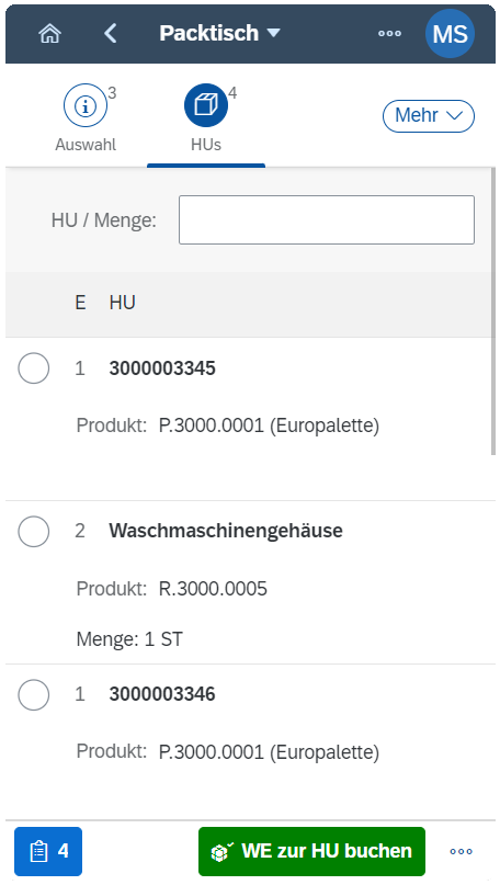Packtisch (Mobil) für Warenannahme