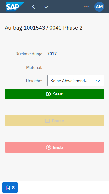 Prozesszeiten rückmelden