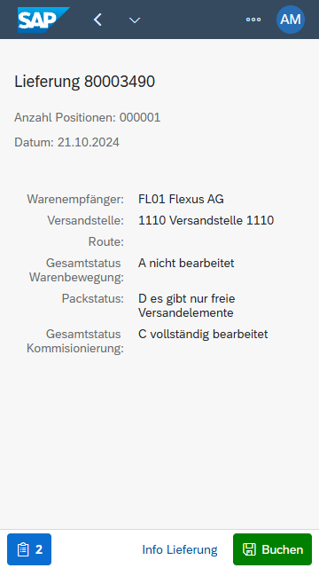 Post goods issue