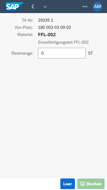Zero stock check during picking